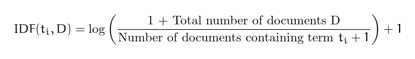 IDF equation scikit version