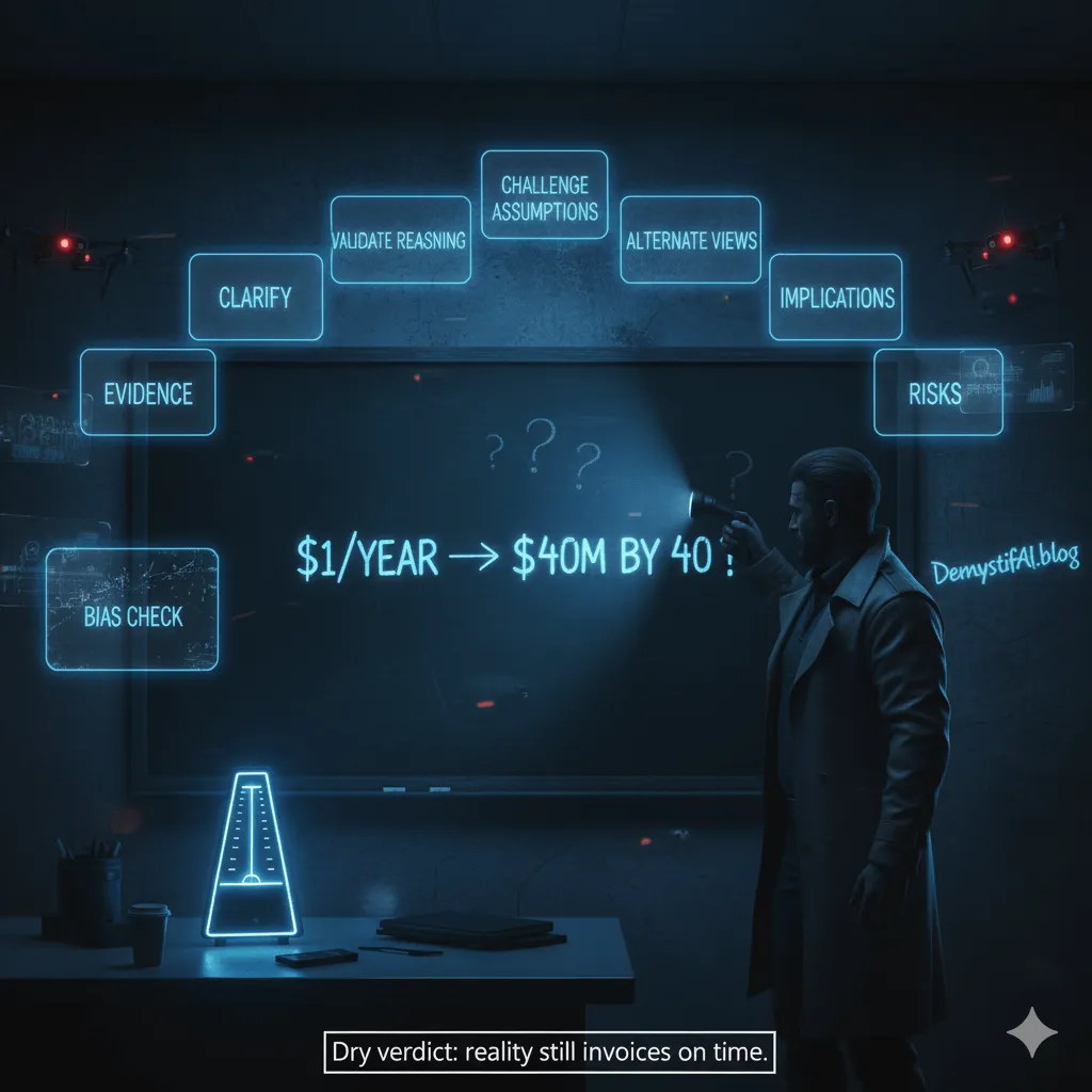 Person assesing validity of plan