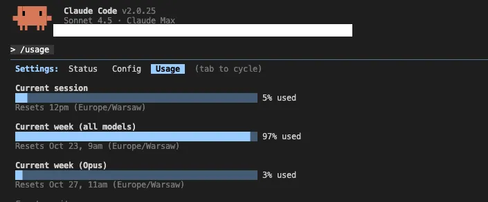 Claude code weekly usage rate against weekly limit